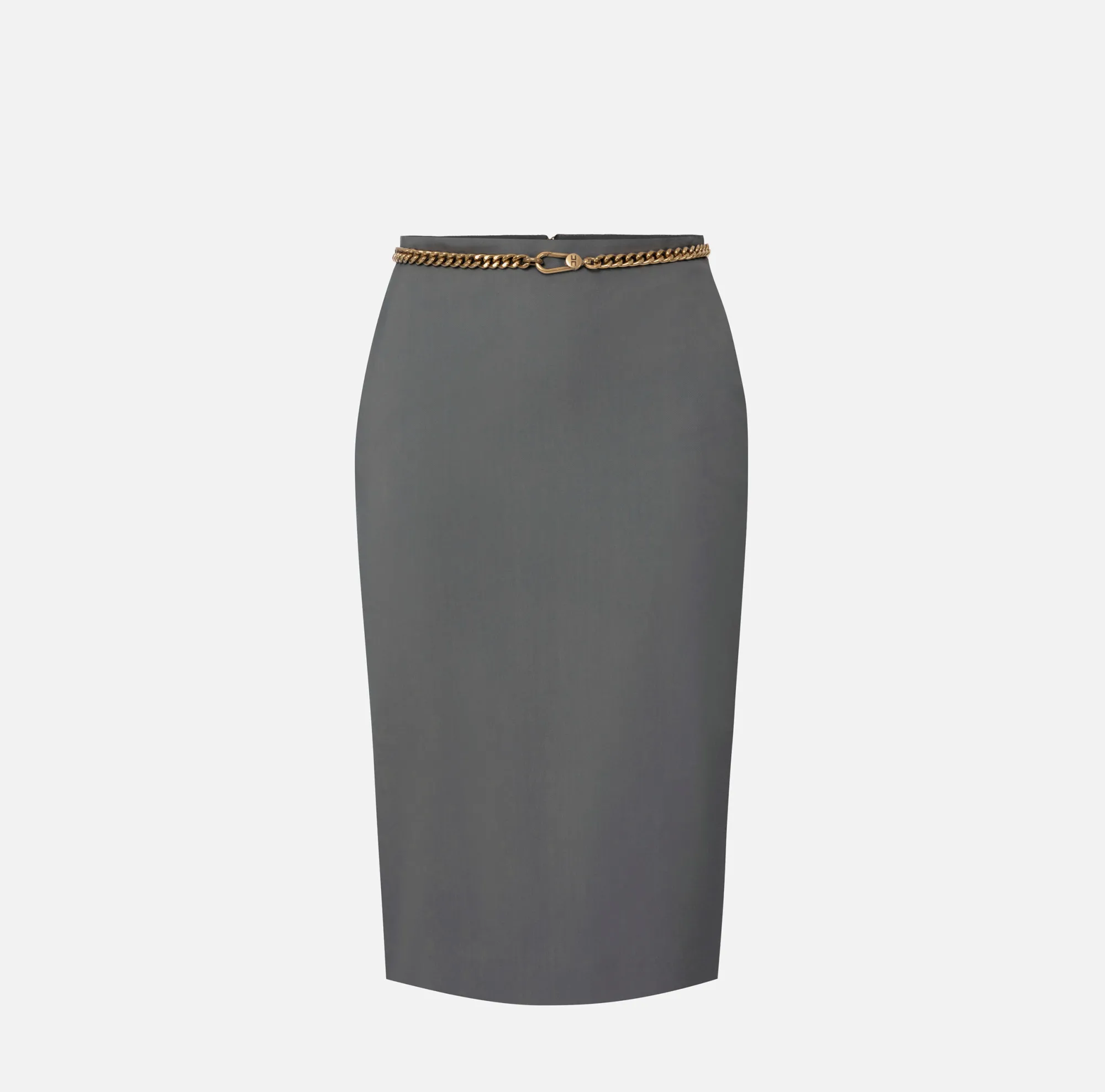 Elisabetta Franchi Gonna Midi In Gabardina Di Viscosa Con Cintura^ Gonne