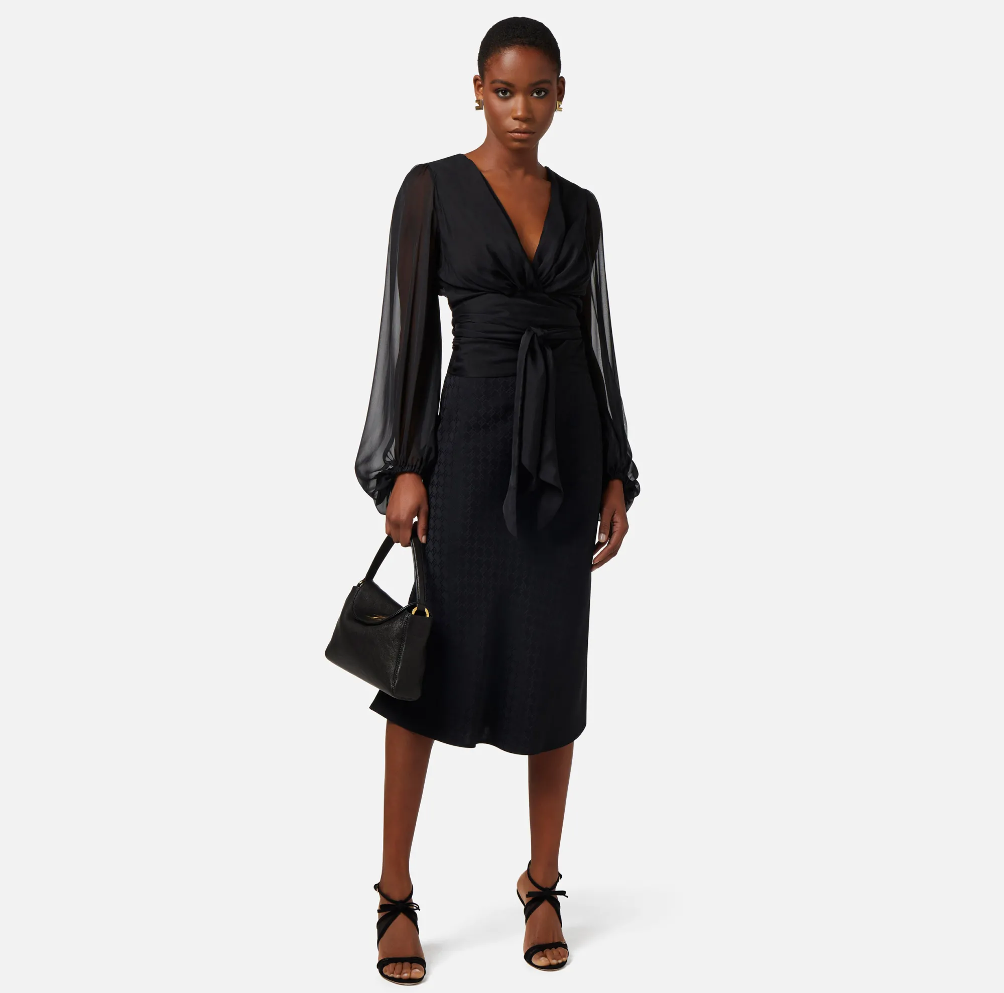 Elisabetta Franchi Gonna Midi In Viscosa Jaquard^ Gonne