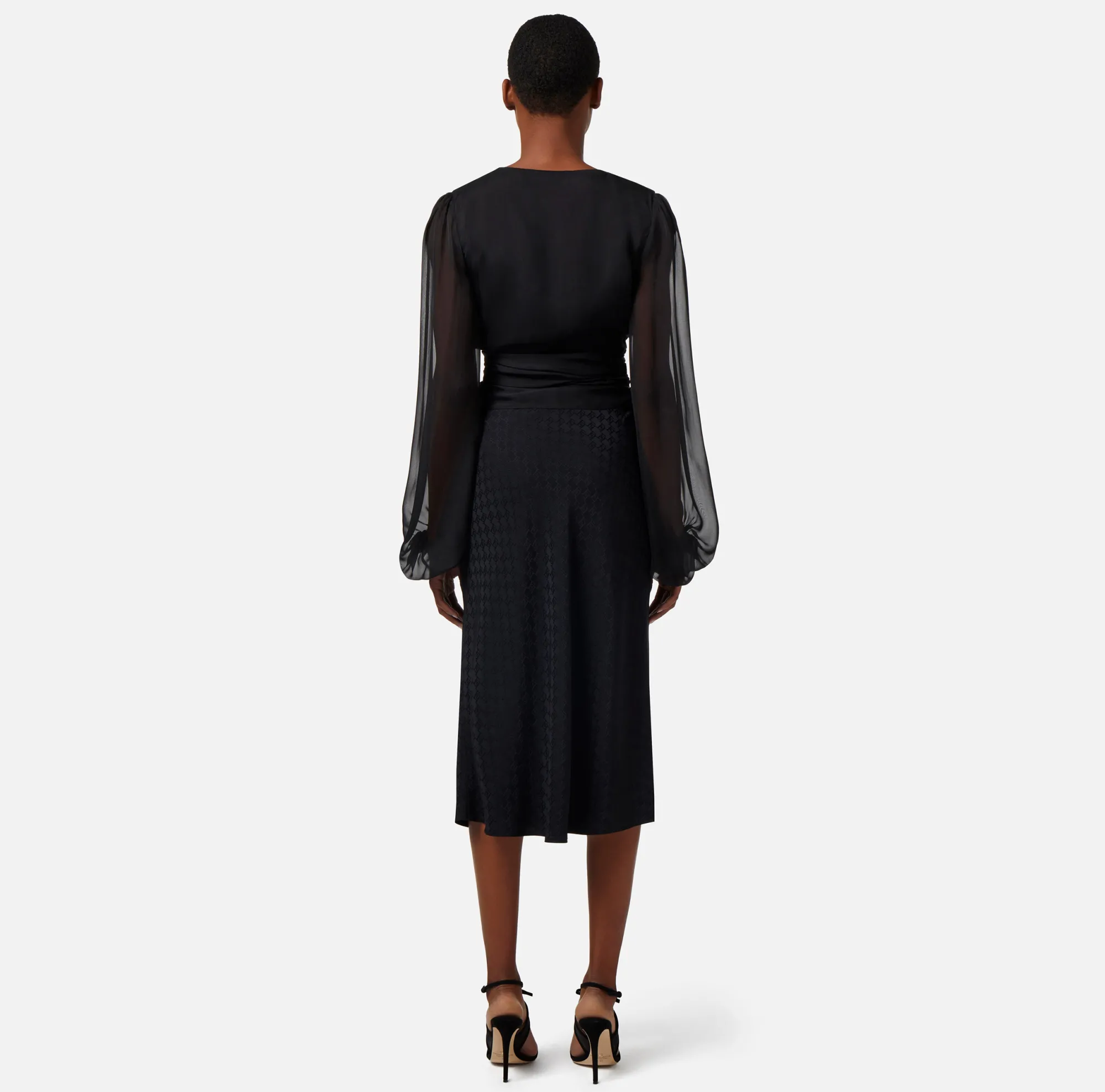 Elisabetta Franchi Gonna Midi In Viscosa Jaquard^ Gonne