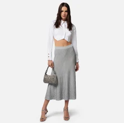 Elisabetta Franchi Gonna Midi In Viscosa Metallizzata^ Gonne