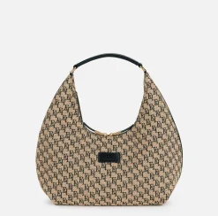 Elisabetta Franchi Hobo Grande In Rafia Jacquard^ Borse A Mano