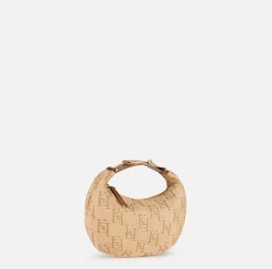 Elisabetta Franchi Hobo Piccola In Rafia Jacquard Con Morsetto In Metallo^ Borse A Mano