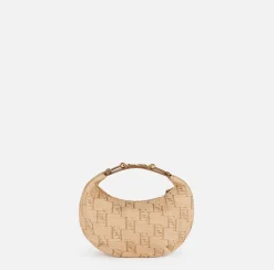 Elisabetta Franchi Hobo Piccola In Rafia Jacquard Con Morsetto In Metallo^ Borse A Mano