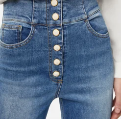 Elisabetta Franchi Jeans A Palazzo Con Abbottonatura^ Jeans
