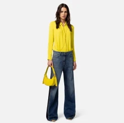 Elisabetta Franchi Jeans A Palazzo Con Maxi Zip^ Jeans