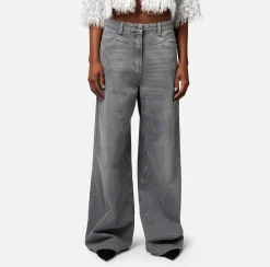 Elisabetta Franchi Jeans A Palazzo Con Tagli Diagonali^ Jeans