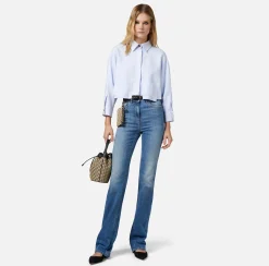Elisabetta Franchi Jeans A Zampetta Con Ricamo^ Jeans