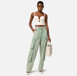 Elisabetta Franchi Jeans Cargo Colorato Con Zip Posteriore^ Jeans