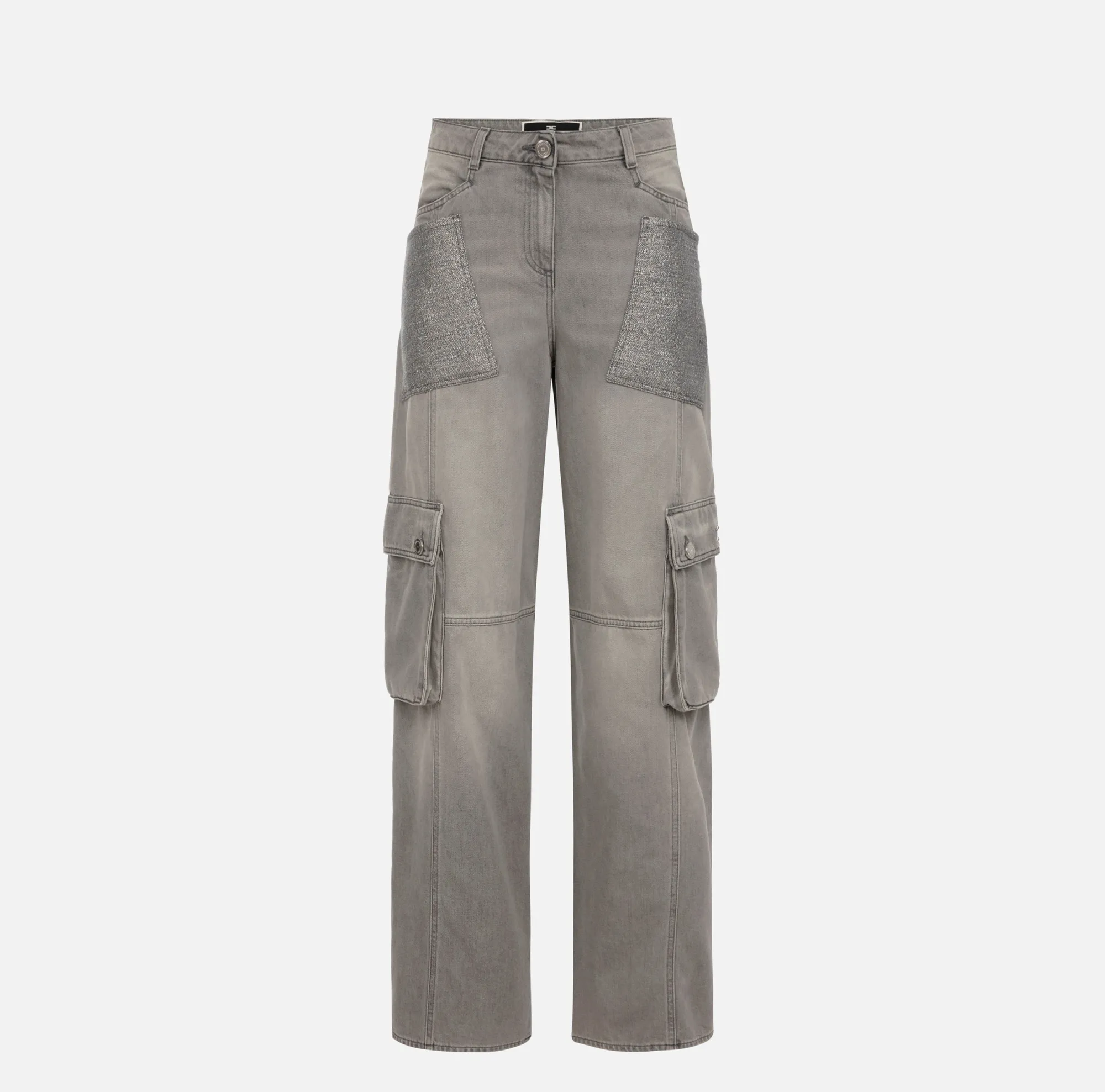 Elisabetta Franchi Jeans Cargo Con Tasche In Tweed^ Jeans
