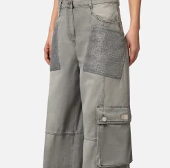 Elisabetta Franchi Jeans Cargo Con Tasche In Tweed^ Jeans