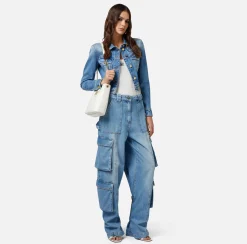 Elisabetta Franchi Jeans Cargo Con Zip Posteriore^ Jeans