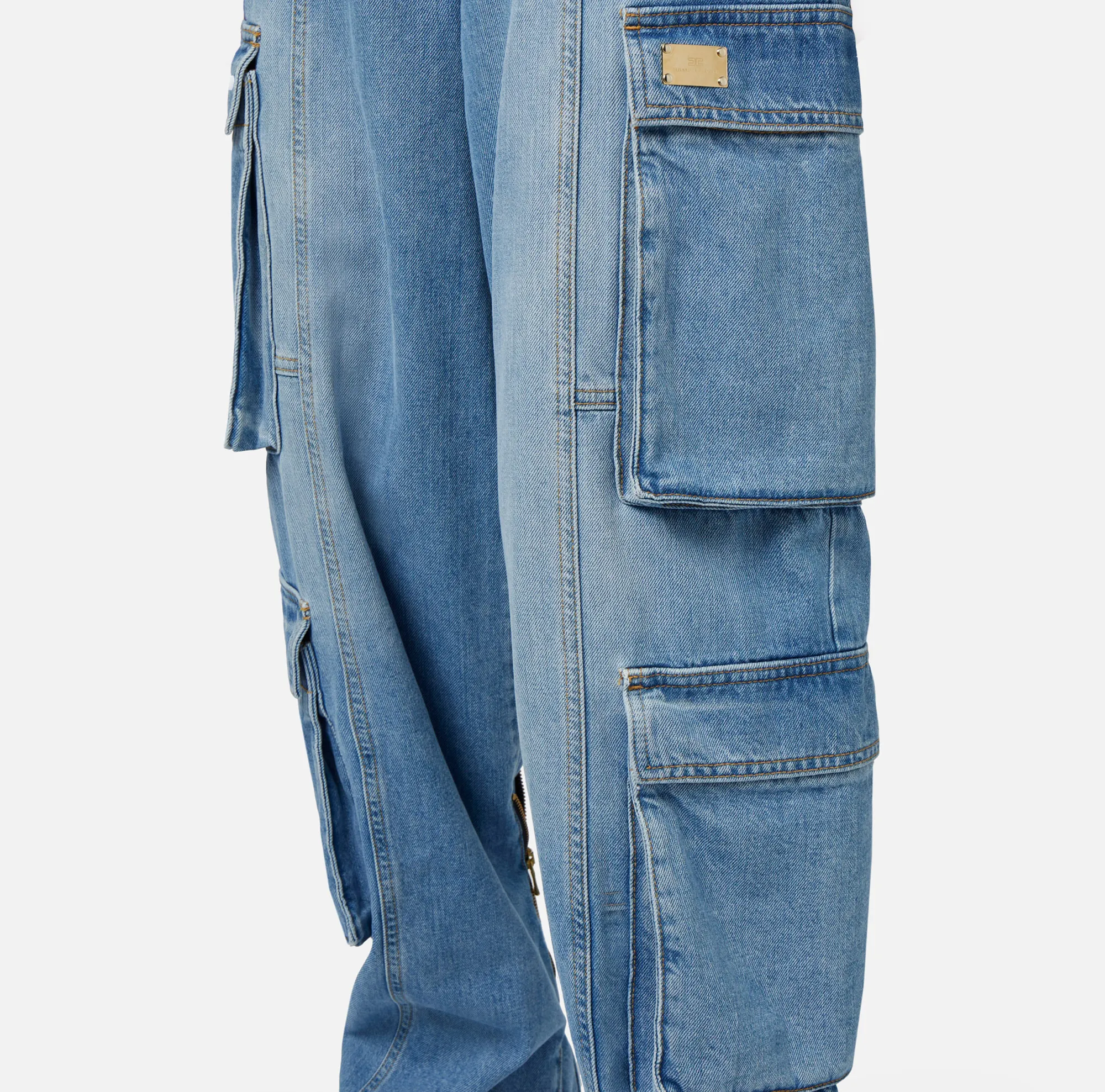 Elisabetta Franchi Jeans Cargo Con Zip Posteriore^ Jeans