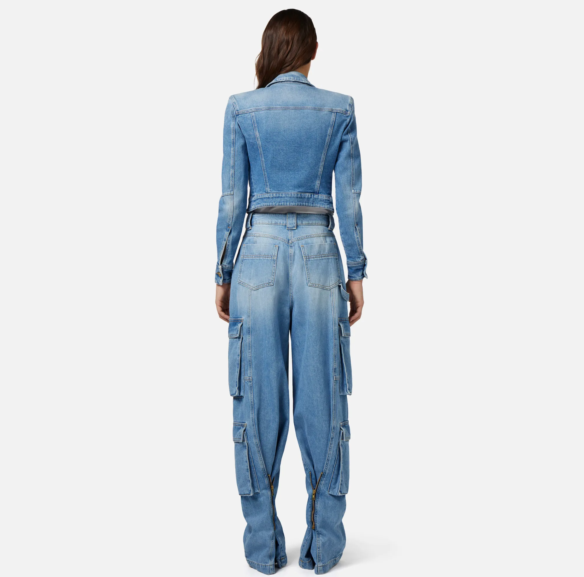 Elisabetta Franchi Jeans Cargo Con Zip Posteriore^ Jeans