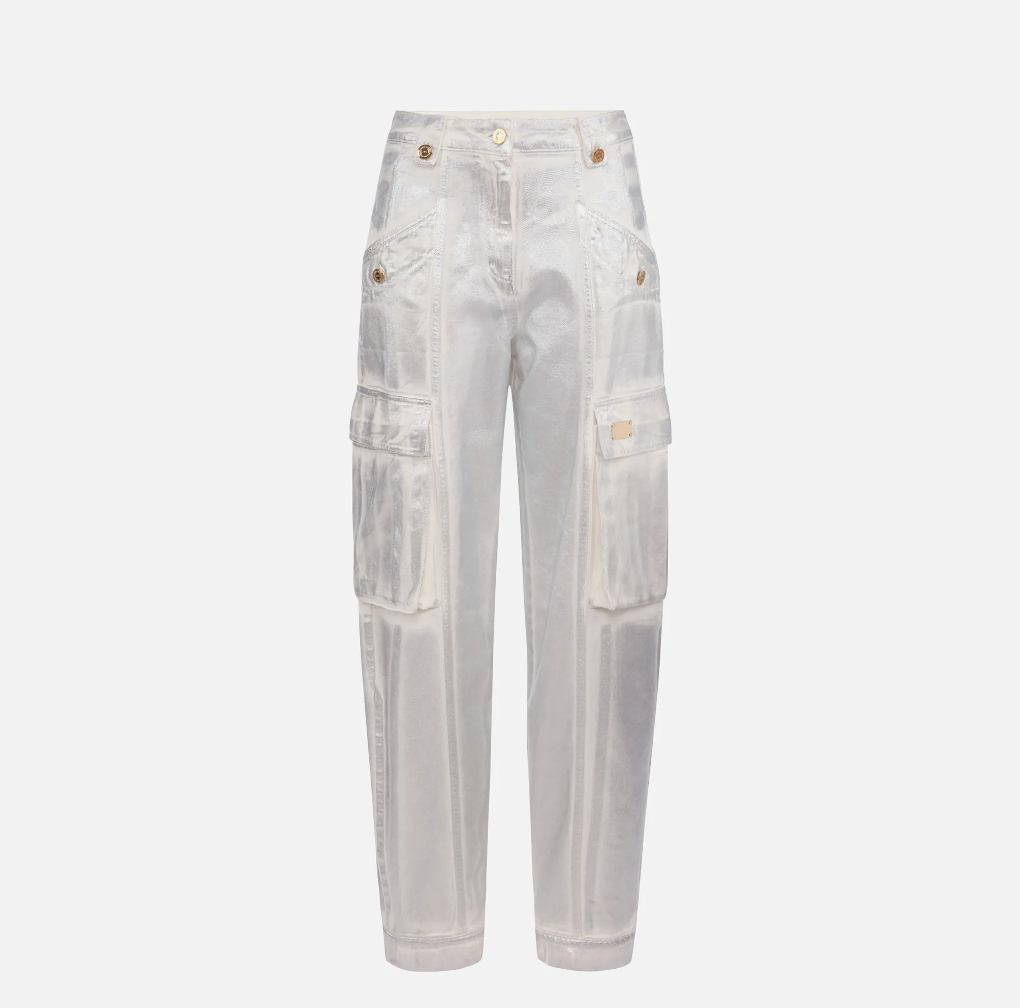 Elisabetta Franchi Jeans Cargo Laminato^ Jeans