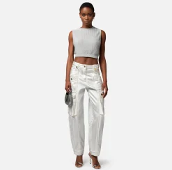 Elisabetta Franchi Jeans Cargo Laminato^ Jeans