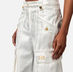 Elisabetta Franchi Jeans Cargo Laminato^ Jeans