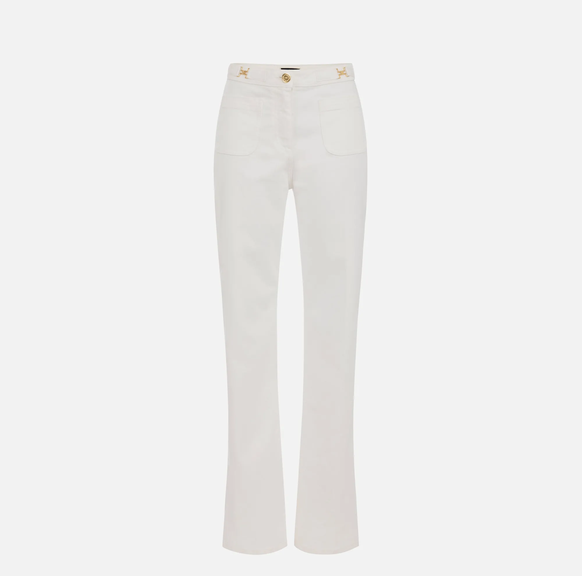 Elisabetta Franchi Jeans Dritto Con Tasche A Toppa^ Jeans