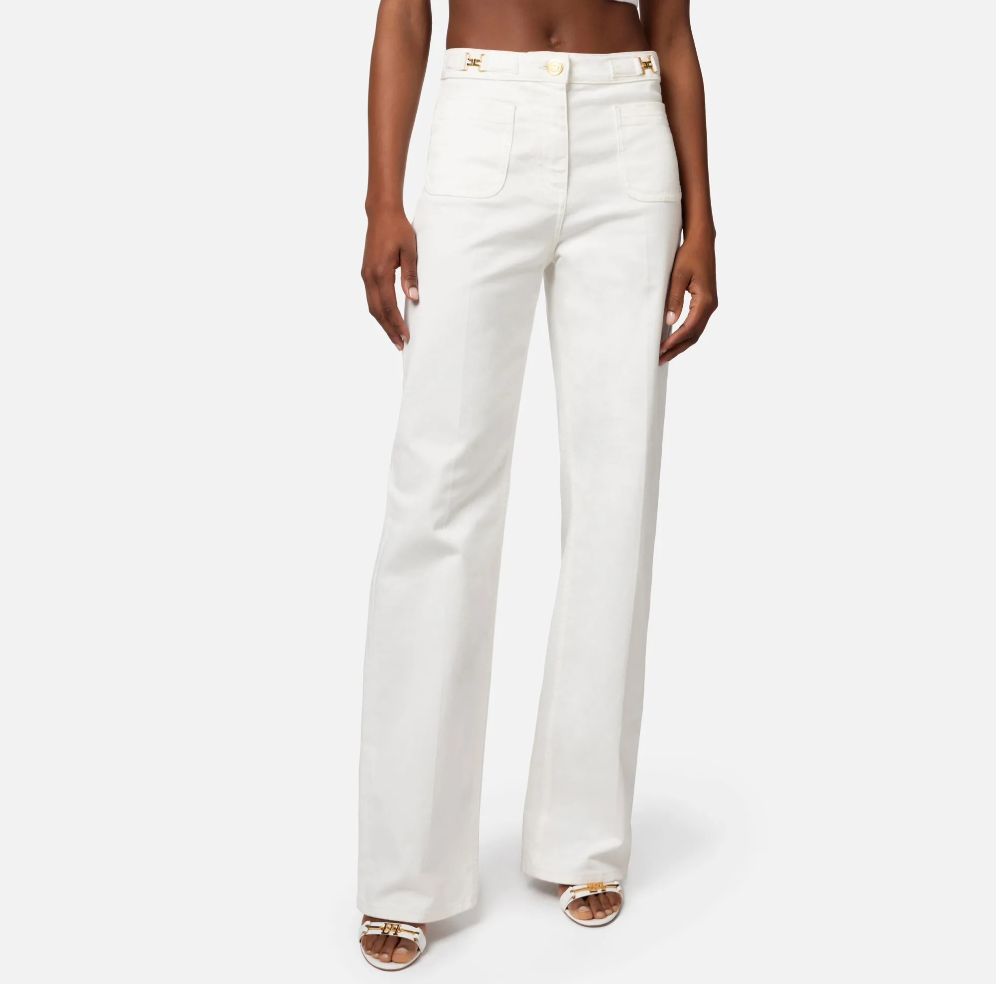 Elisabetta Franchi Jeans Dritto Con Tasche A Toppa^ Jeans