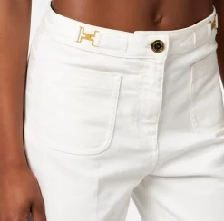 Elisabetta Franchi Jeans Dritto Con Tasche A Toppa^ Jeans