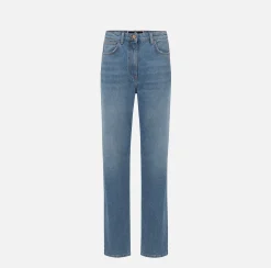 Elisabetta Franchi Jeans Gamba Dritta Con Ricamo^ Jeans
