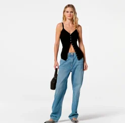 Elisabetta Franchi Jeans Gamba Dritta Con Ricamo^ Jeans