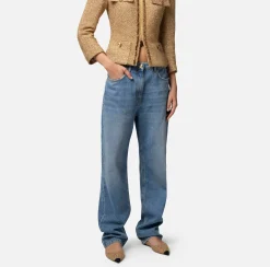 Elisabetta Franchi Jeans Gamba Dritta Con Ricamo^ Jeans