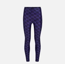 Elisabetta Franchi Leggings In Lycra Stampa Logo^ Pantaloni E Shorts
