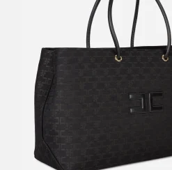 Elisabetta Franchi Madame Monogram Shopper Con Logo^ Borse A Spalla
