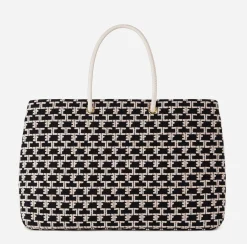 Elisabetta Franchi Madame Monogram Shopper Con Logo^ Borse A Spalla