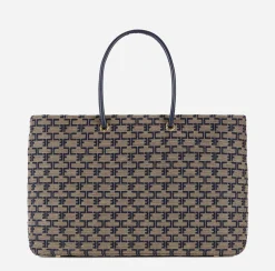 Elisabetta Franchi Madame Monogram Shopper Con Logo^ Borse A Spalla