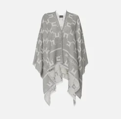 Elisabetta Franchi Mantella In Viscosa E Lana Jacquard Con Logo^ Maglieria E Felpe