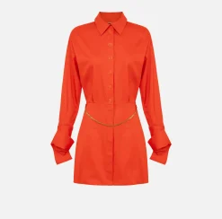Elisabetta Franchi Miniabito A Camicia In Popeline Stretch^ Abiti