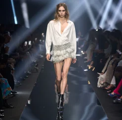 Elisabetta Franchi Miniabito Camicia Con Gonna In Crepe Ricamato^ Abiti