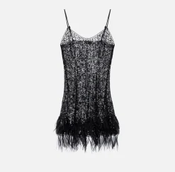 Elisabetta Franchi Miniabito Con Paillettes E Frange^ Abiti