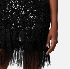 Elisabetta Franchi Miniabito Con Paillettes E Frange^ Abiti