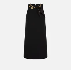 Elisabetta Franchi Miniabito In Crepe Stretch Con Foulard Sullo Scollo^ Abiti