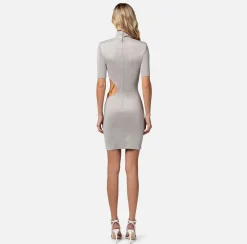 Elisabetta Franchi Miniabito In Jersey Di Viscosa Con Oblo^ Abiti
