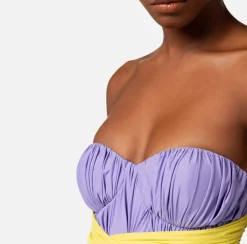 Elisabetta Franchi Miniabito In Jersey Tricolor Drappeggiato^ Abiti