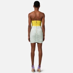 Elisabetta Franchi Miniabito In Jersey Tricolor Drappeggiato^ Abiti