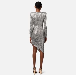 Elisabetta Franchi Miniabito In Paillettes Con Gonna Asimmetrica^ Abiti