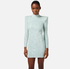 Elisabetta Franchi Miniabito In Paillettes Con Spalle Strutturate^ Abiti