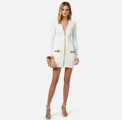 Elisabetta Franchi Miniabito In Viscosa Con Cinturini Sulle Tasche^ Abiti