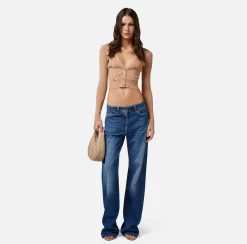 Elisabetta Franchi Mini Cardigan In Viscosa A Costine^ Maglieria E Felpe