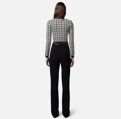 Elisabetta Franchi Mini Cardigan In Viscosa Jacquard^ Maglieria E Felpe