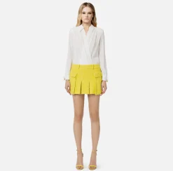 Elisabetta Franchi Minigonna A Pieghe In Tweed^ Gonne