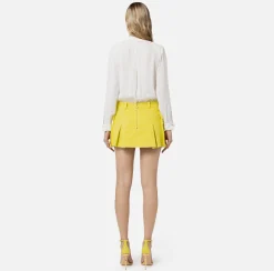 Elisabetta Franchi Minigonna A Pieghe In Tweed^ Gonne