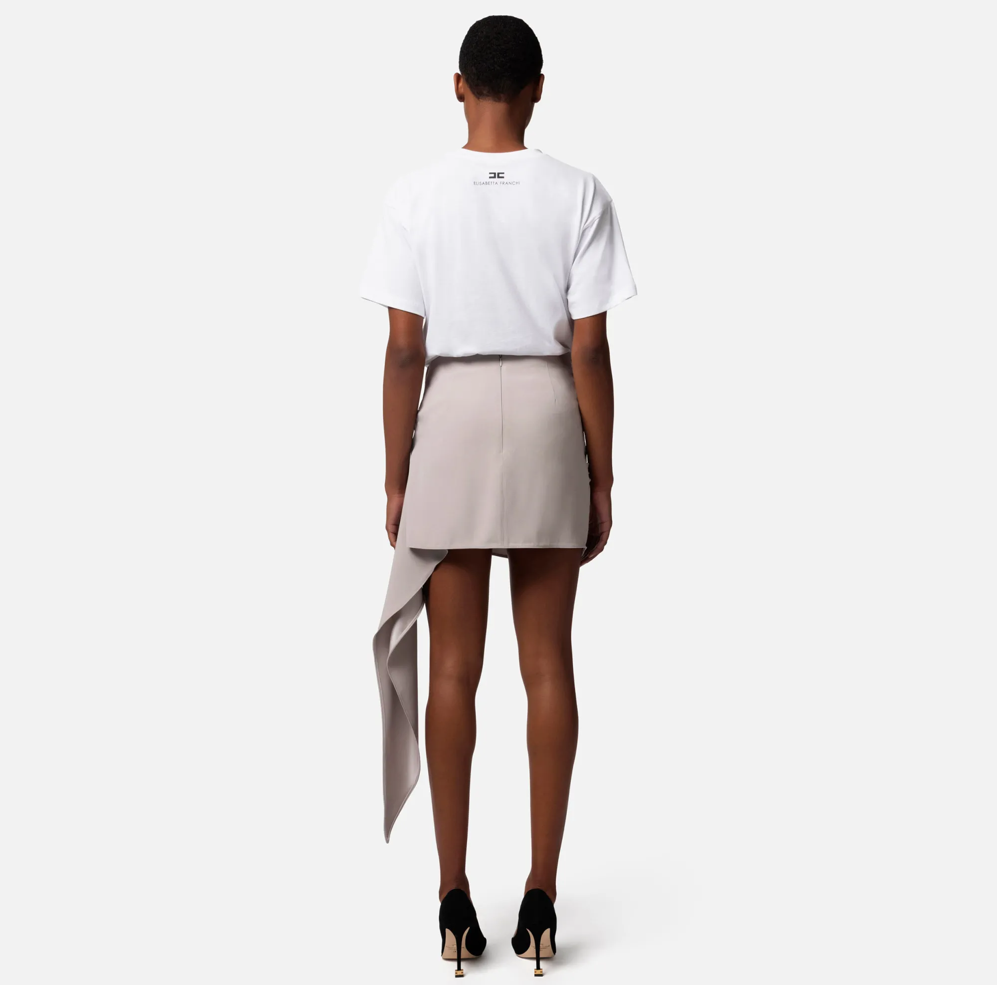 Elisabetta Franchi Minigonna In Crepe Con Drappeggio^ Gonne