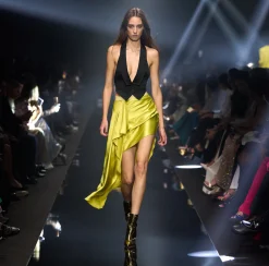 Elisabetta Franchi Minigonna In Crepe Con Drappeggio^ Gonne