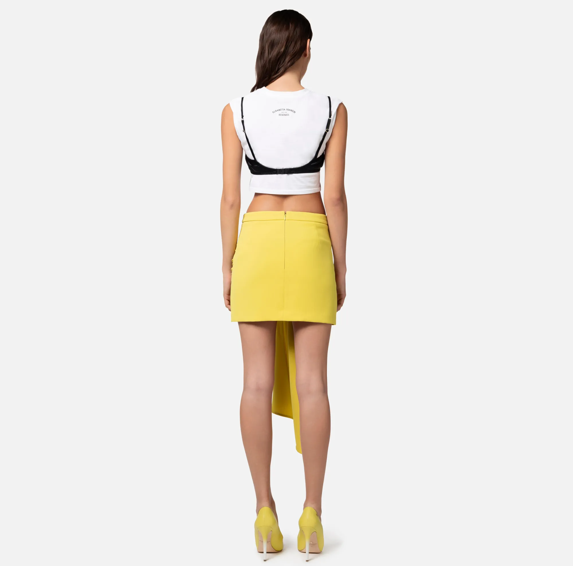 Elisabetta Franchi Minigonna In Crepe Con Nodo^ Gonne