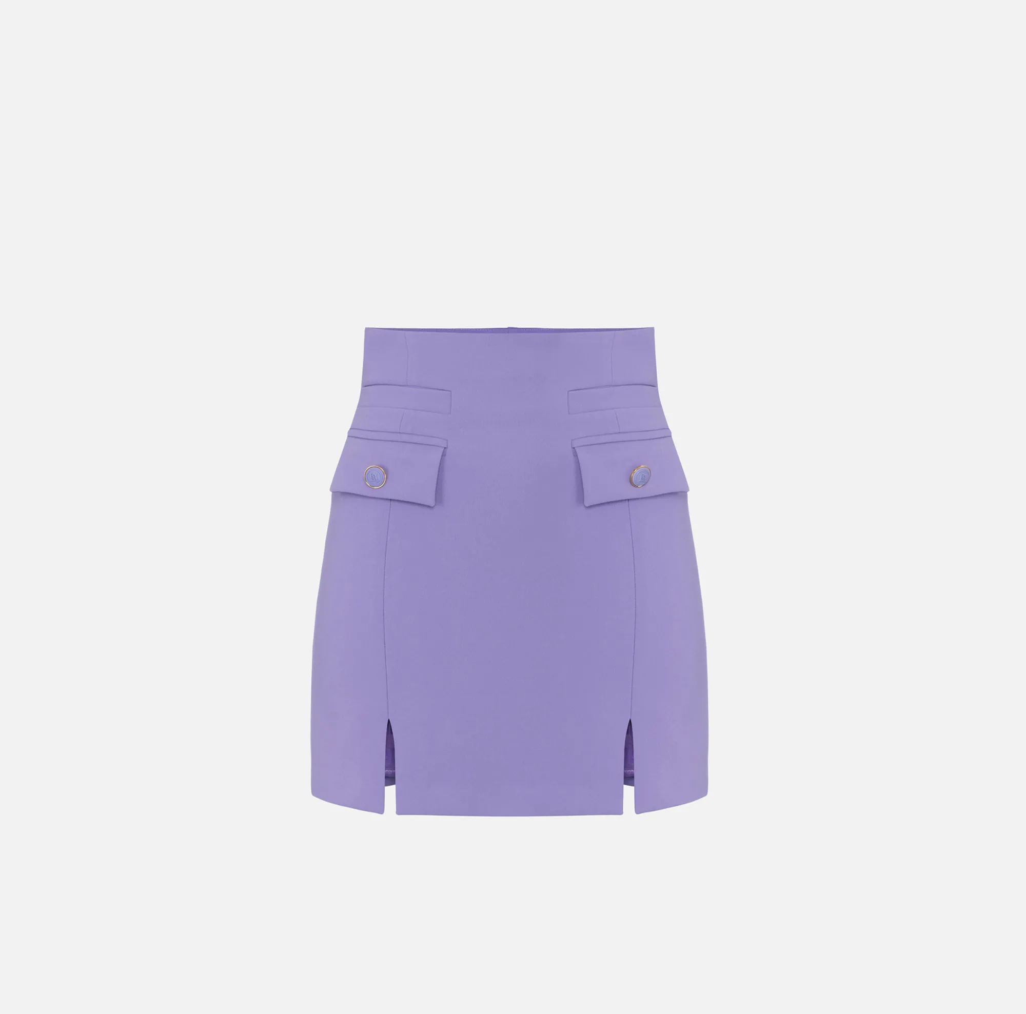 Elisabetta Franchi Minigonna In Crepe Con Vita Alta E Patte^ Gonne
